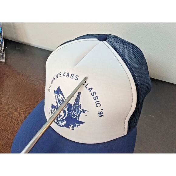 Vintage Snapback Hat Mesh Trucker Oilmans Bass Classic 86 Cap Adult Supercap - Picture 3 of 16